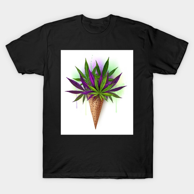 Waffle Cone with Purple Hemp T-Shirt by Blackmoon9